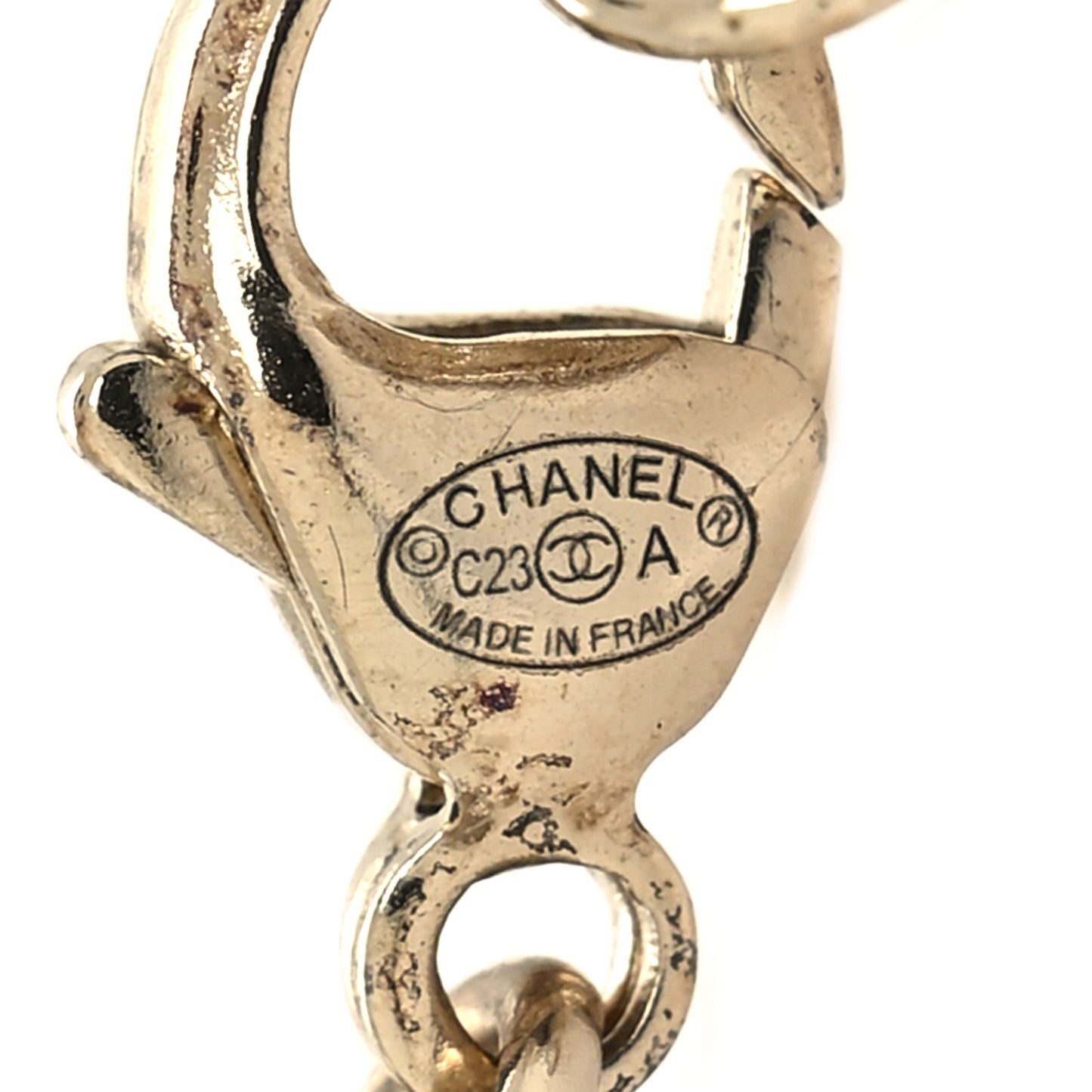 Pearl Crystal CC Bracelet Gold