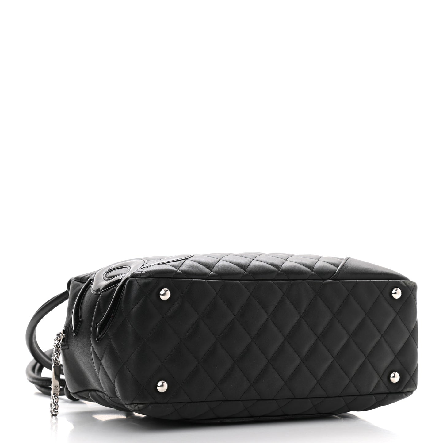 Calfskin Quilted Large Cambon Bowler Black