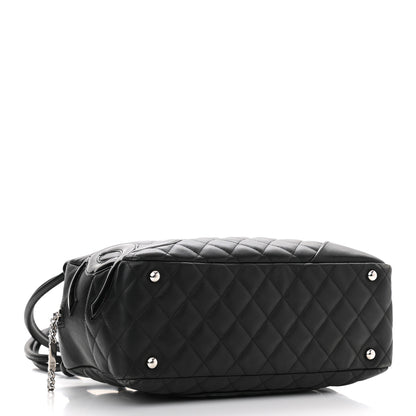Chanel Calfskin Quilted Large Cambon Bowler Black 4 of 10
