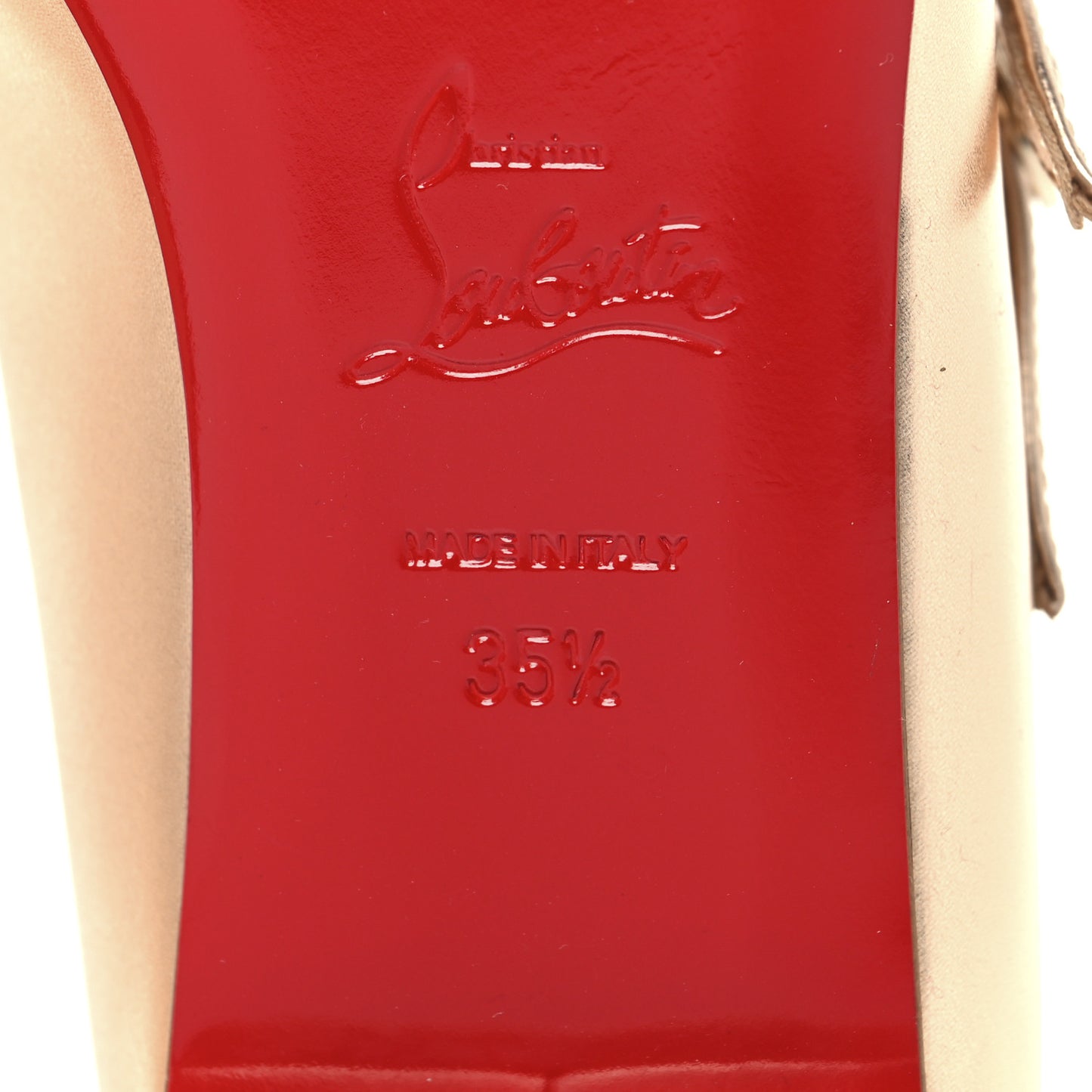 Calf Laminato Satin Sweet Jane Flats 35.5 Leche