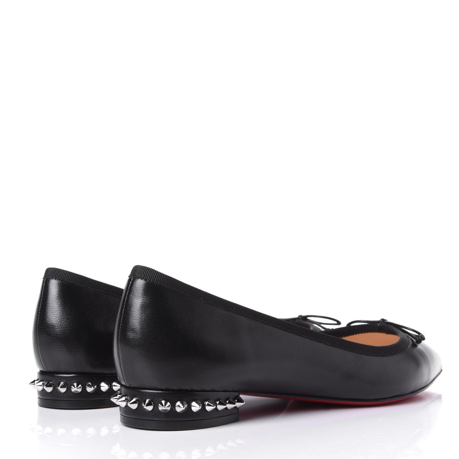 Christian Louboutin Nappa Spiked Hall Flats 39.5 Black 4 of 10