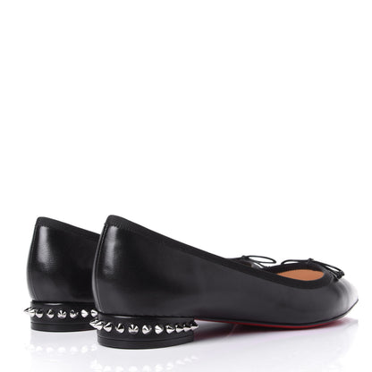 Christian Louboutin Nappa Spiked Hall Flats 39.5 Black 4 of 10