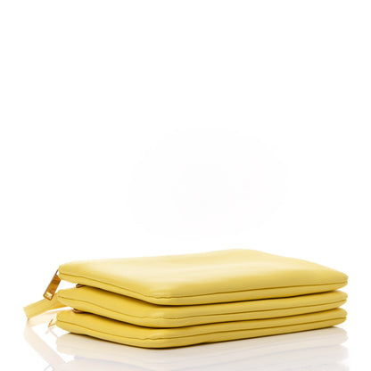 Celine Lambskin Small Trio Crossbody Bag Citron 3 of 4