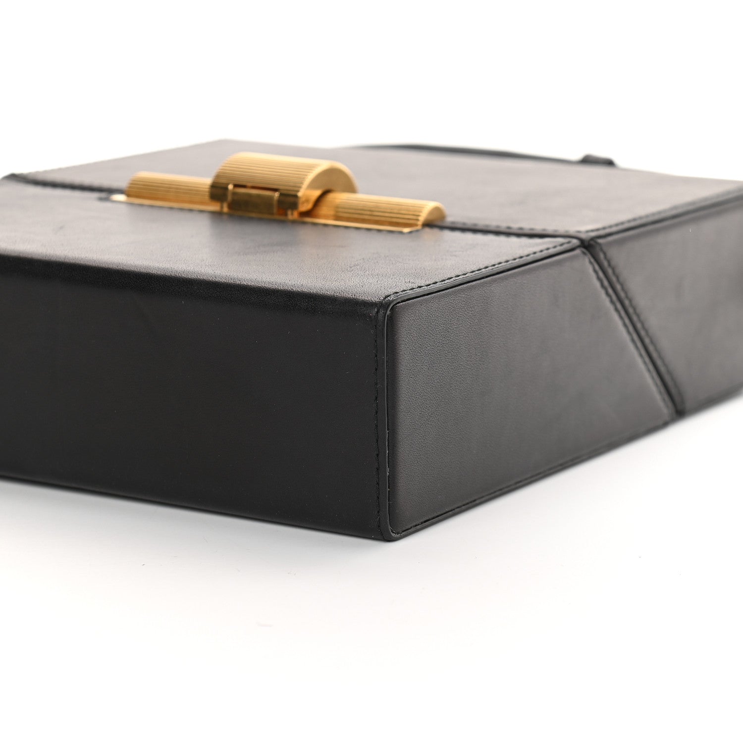 Bottega Veneta Calfskin Daisey Box Clutch Black 8 of 9