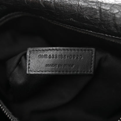 Saint Laurent Crinkled Calfskin Matelasse Monogram Medium Niki Chain Satchel Black 13 of 23