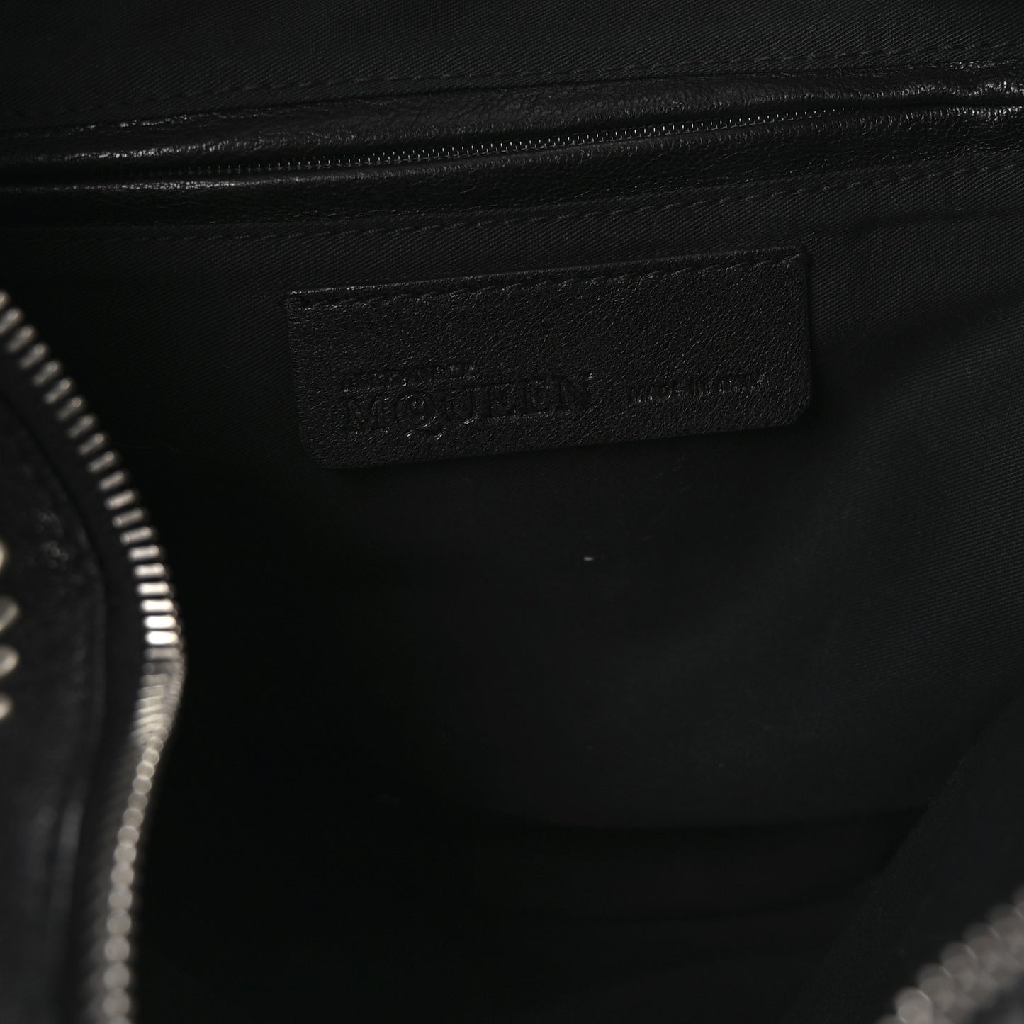 Calfskin Studded De Manta Clutch Black