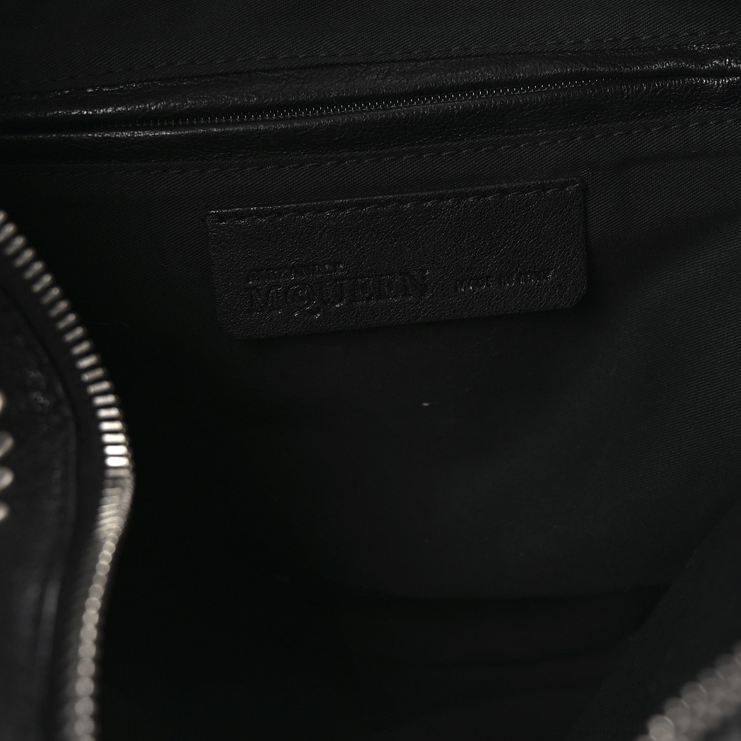 Alexander McQueen Calfskin Studded De Manta Clutch Black 6 of 7