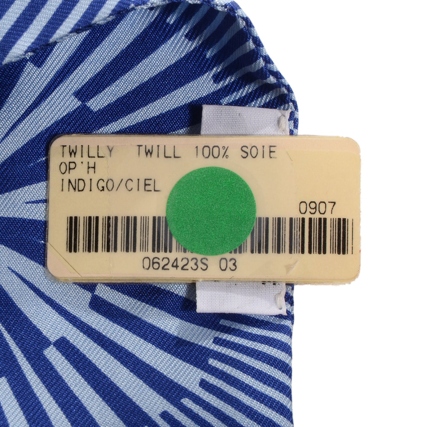 Hermes Silk Twilly Op H Indigo Ciel 4 of 5