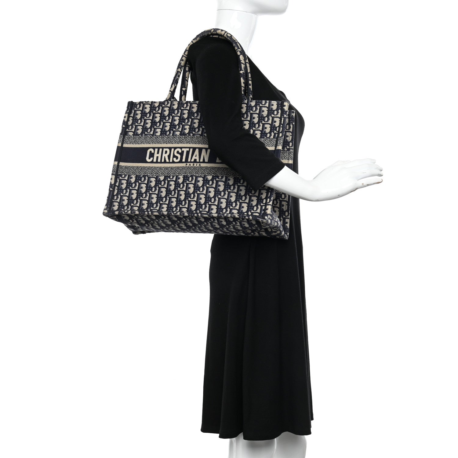 Christian Dior Oblique Medium Book Tote Blue Multicolor 2 of 11