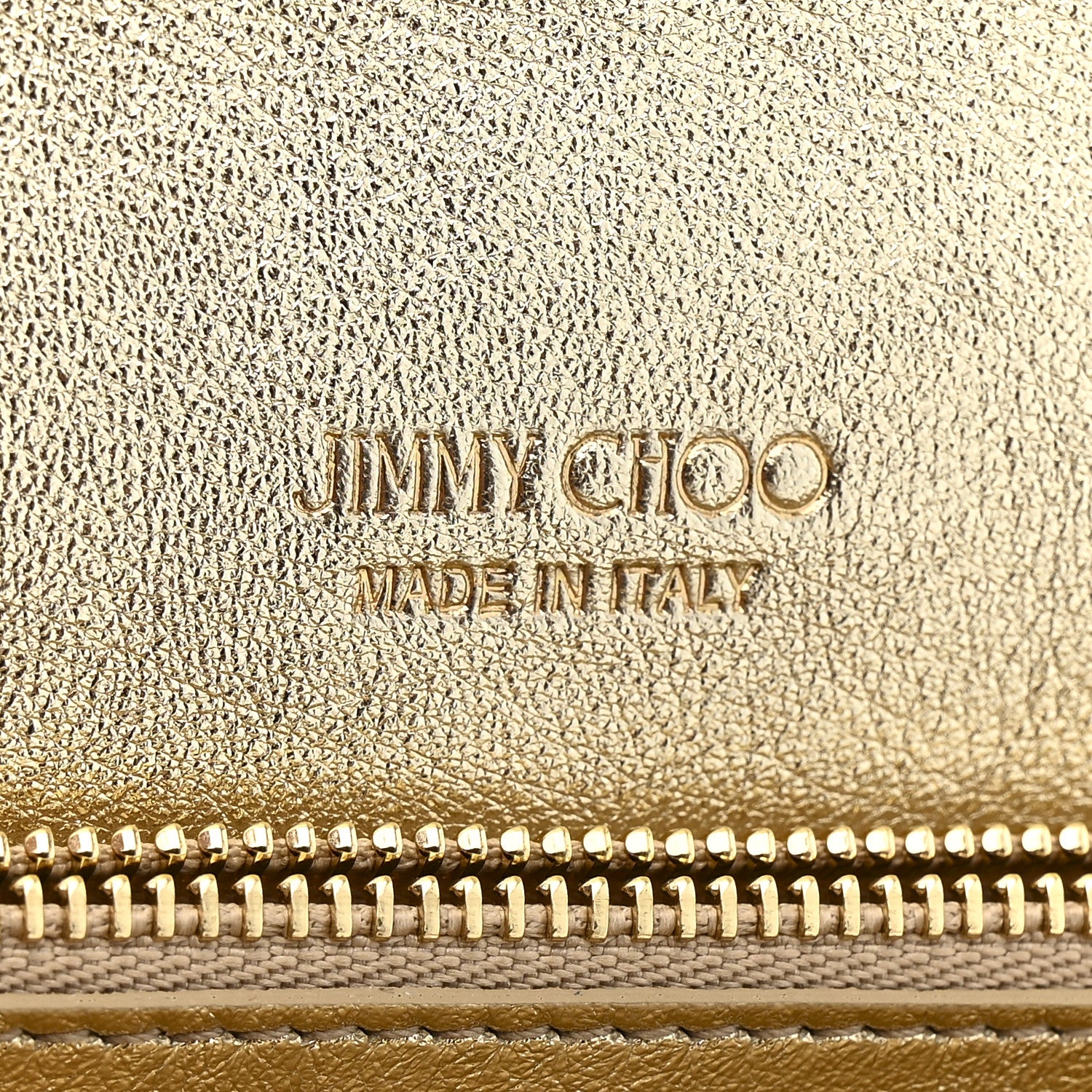 Jimmy Choo Glitter Milla Wallet on Chain Gold 6 of 11