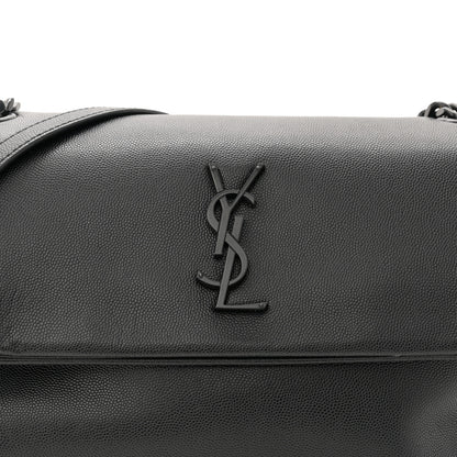 Saint Laurent Grain De Poudre Medium West Hollywood Monogram Fold-Over Black 8 of 10