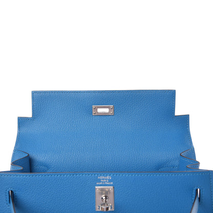 Hermes Chevre Chandra Kelly Sellier 25 Bleu Zanzibar 30 of 41