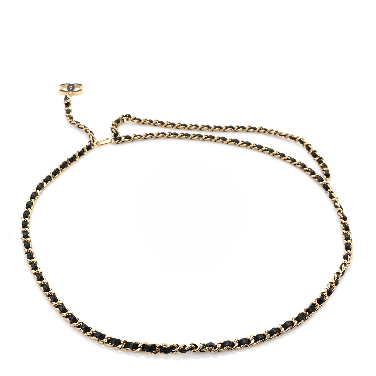 Chanel Lambskin Enamel CC Chain Belt Black Gold 2 of 4