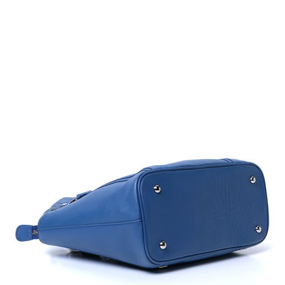 MCM Grained Calfskin Mini Tote Blue 3 of 6