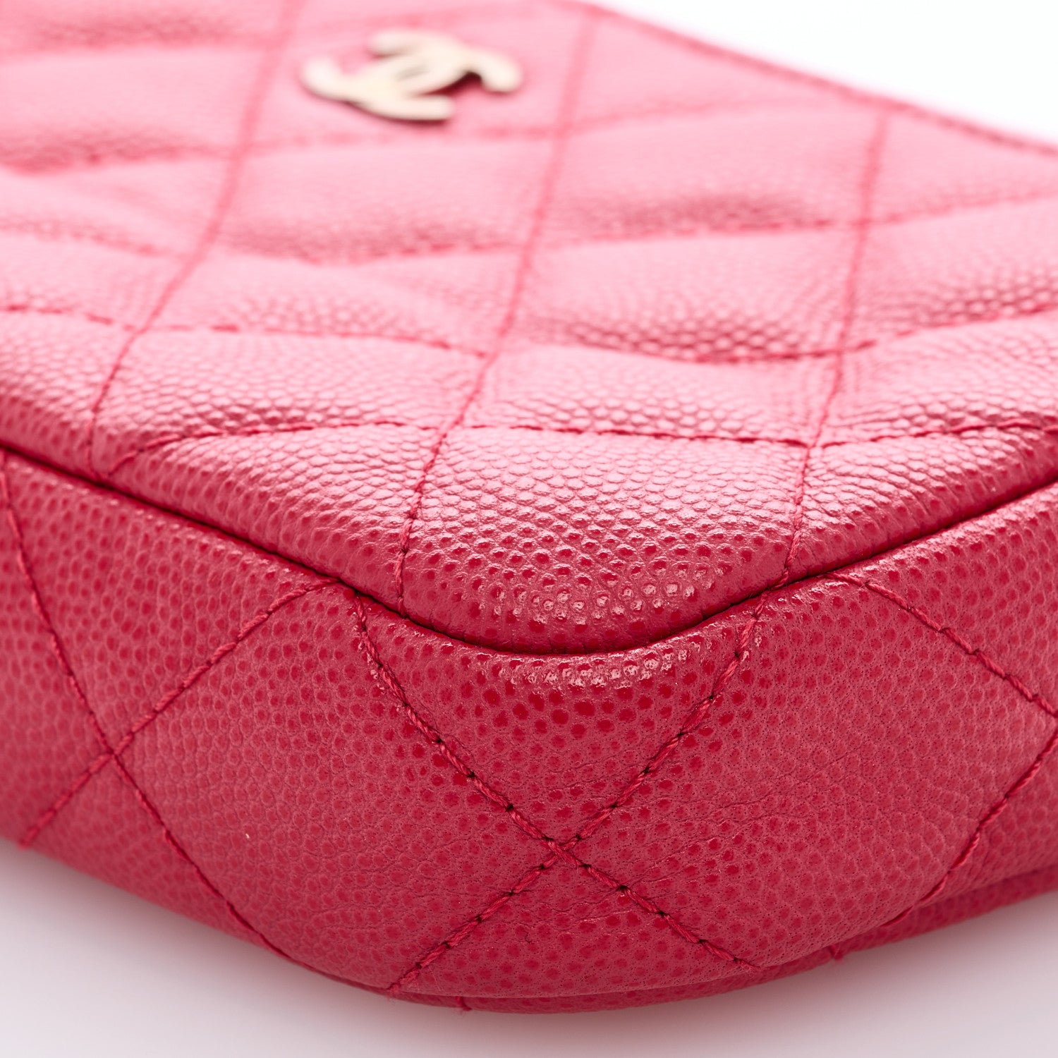 Chanel Caviar Quilted Small Clutch With Chain Pink 10 of 10