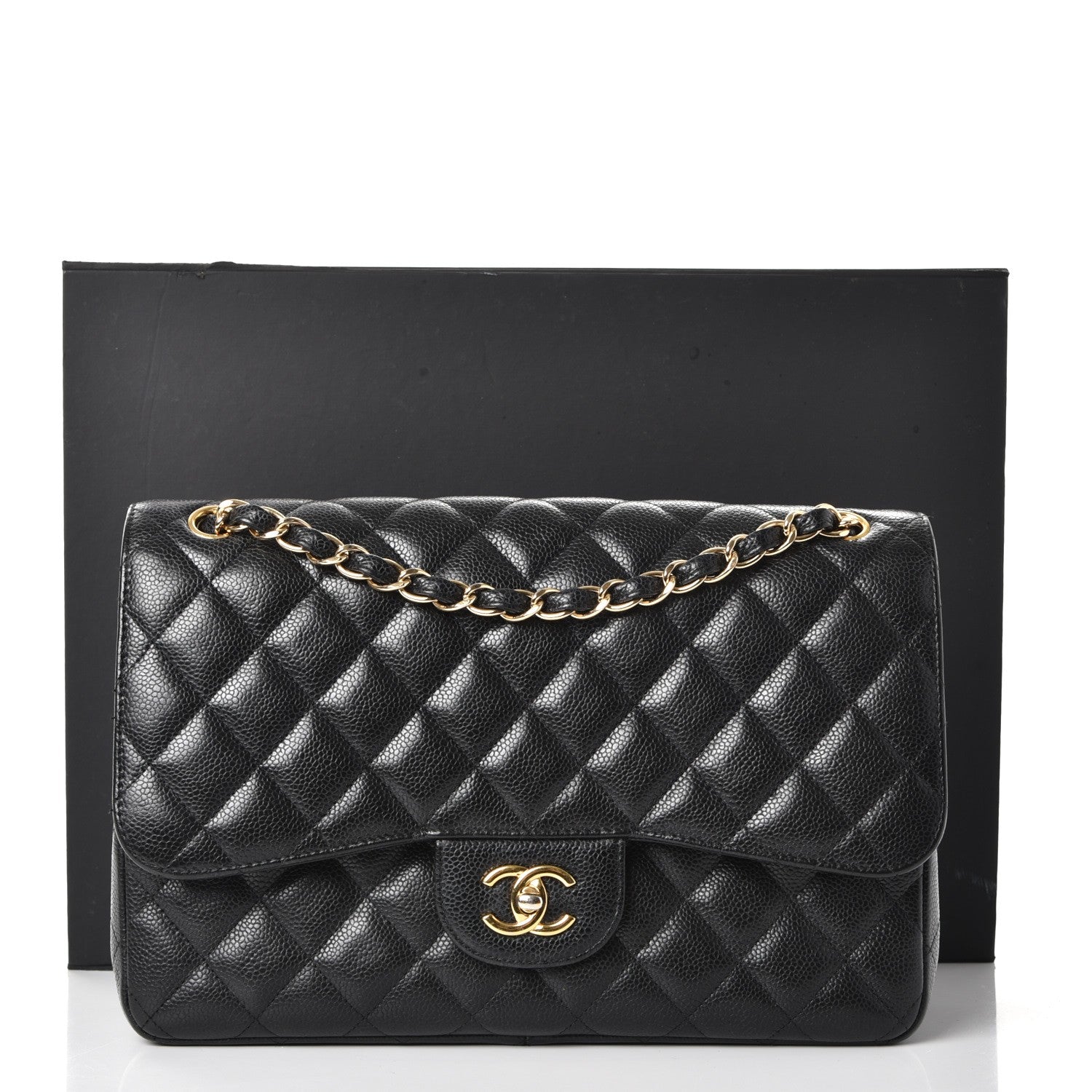 Chanel Caviar Quilted Jumbo Double Flap Black 9 of 9