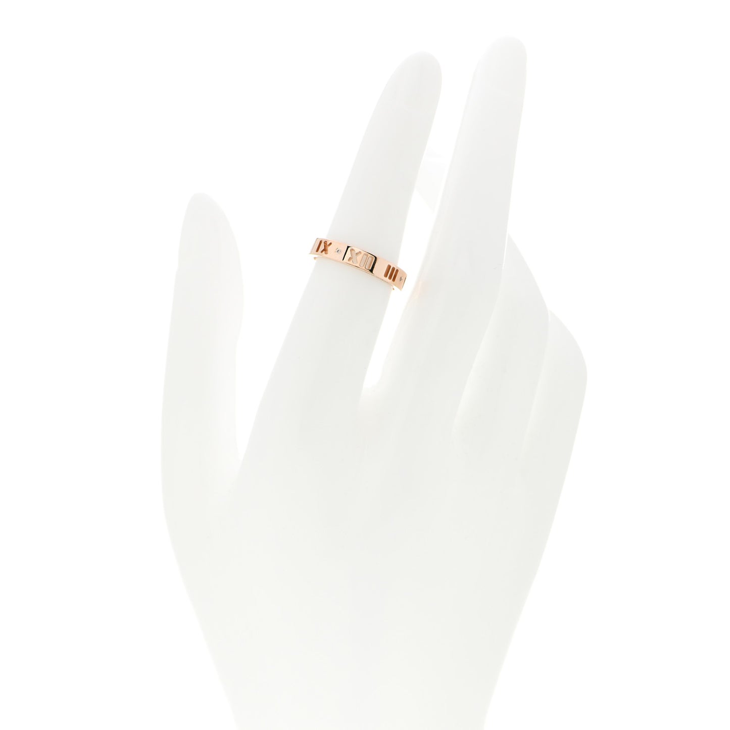 18K Rose Gold Diamond Atlas Pierced Ring 51 5.75