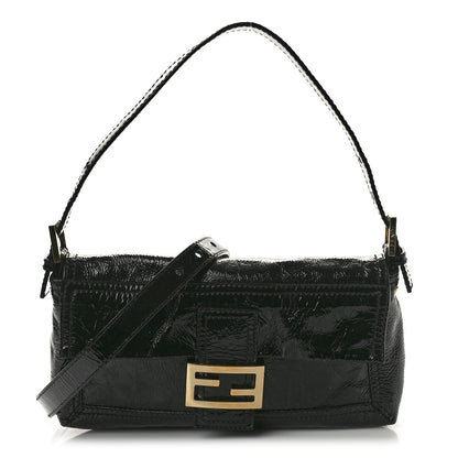 Fendi Vitello Naplak Medium Convertible Baguette Black 1 of 11