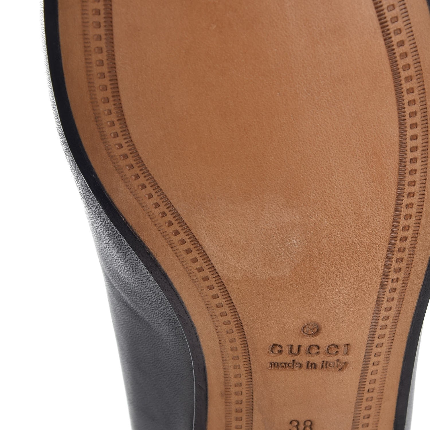 Gucci Calfskin Jordaan Loafers 38 Black 9 of 10