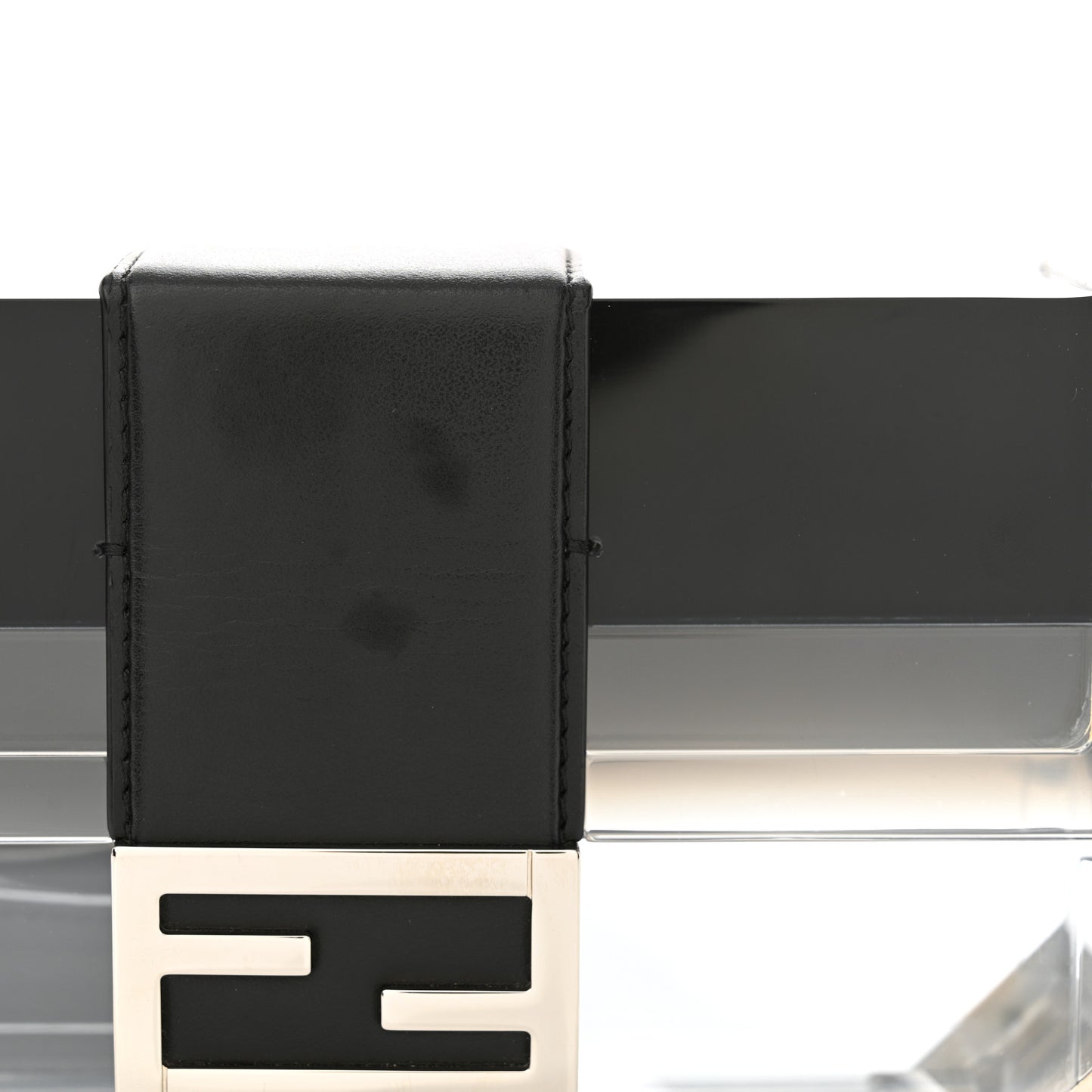 Plexiglass Vitello Mini Baguette Trunk Black Transparent