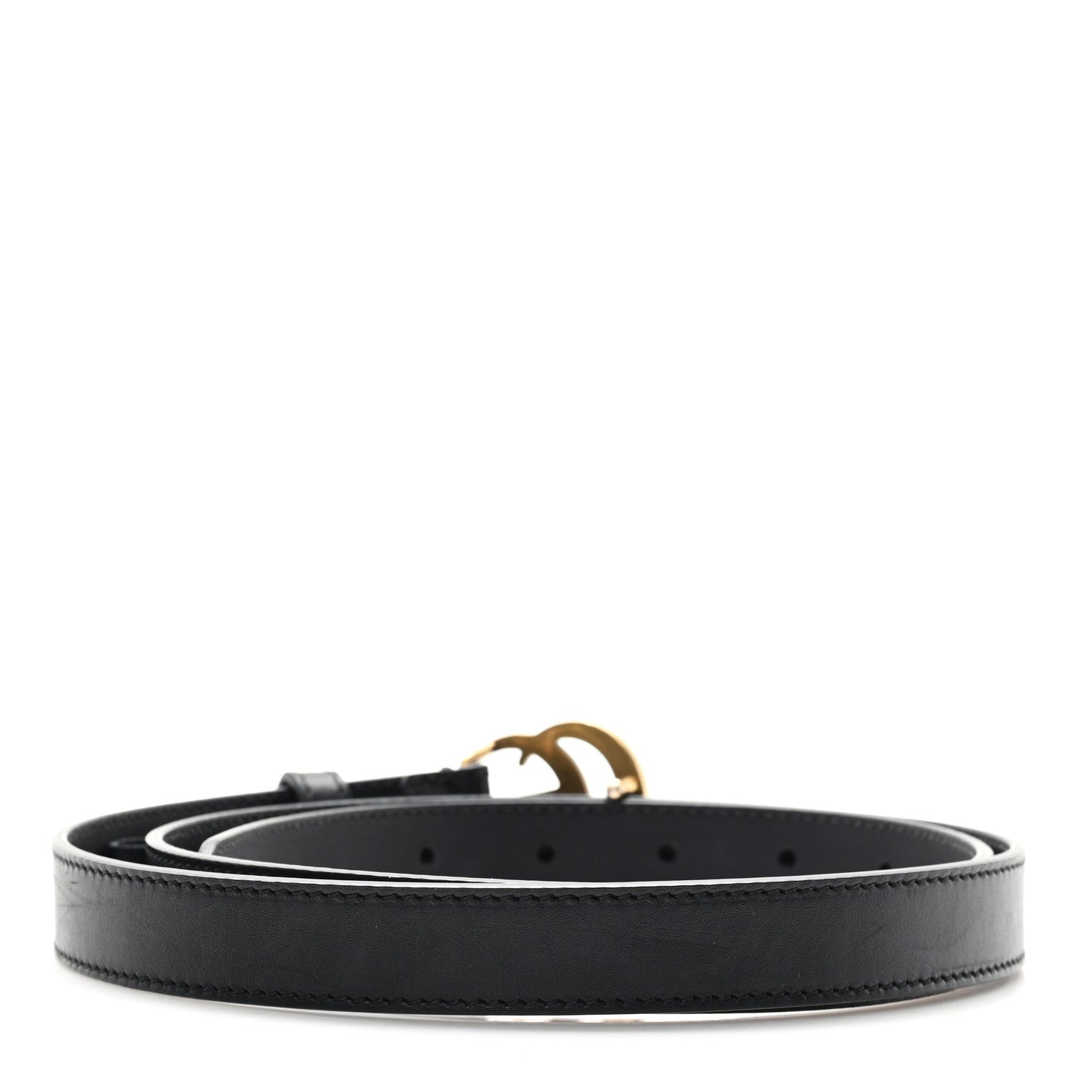 Gucci Calfskin Double G 20mm Belt 95 38 Black 2 of 5