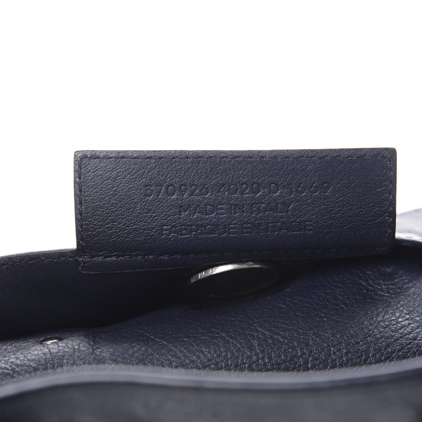 Veau Papier A6 Zip Around Tote Bleu Nuit