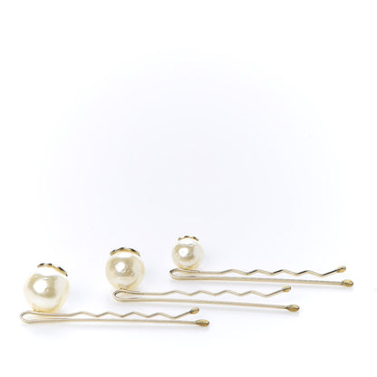 Chanel Pearl CC Hair Clip Barrette Set of 3 3 of 4