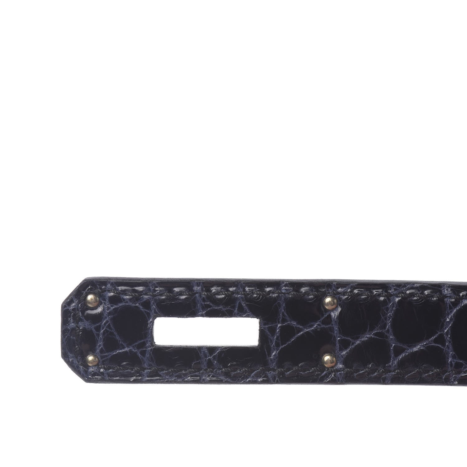 Hermes Taurillon Novillo Shiny Niloticus Crocodile Birkin Touch 30 Black Bleu Marine 17 of 38