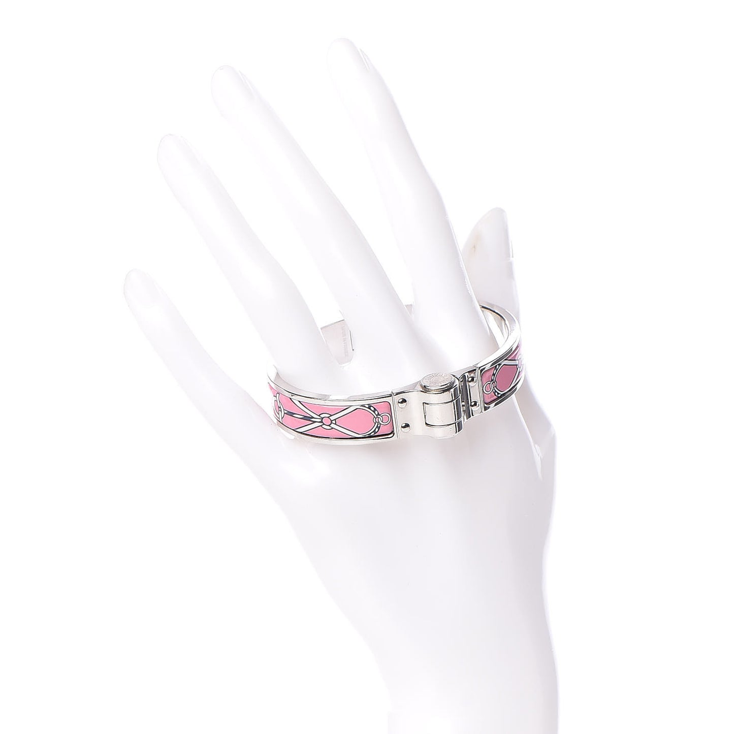 Enamel Printed Narrow Charniere Cuirs Marins Hinged Bracelet S Quadrichromie