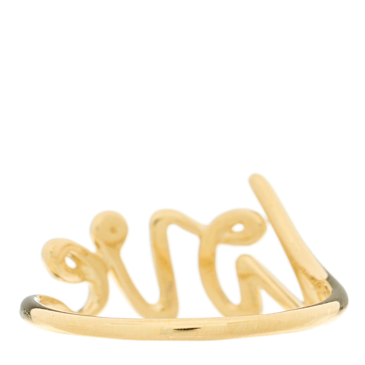 Tiffany 18K Yellow Gold Paloma's Graffiti Love Ring 54 7 3 of 4
