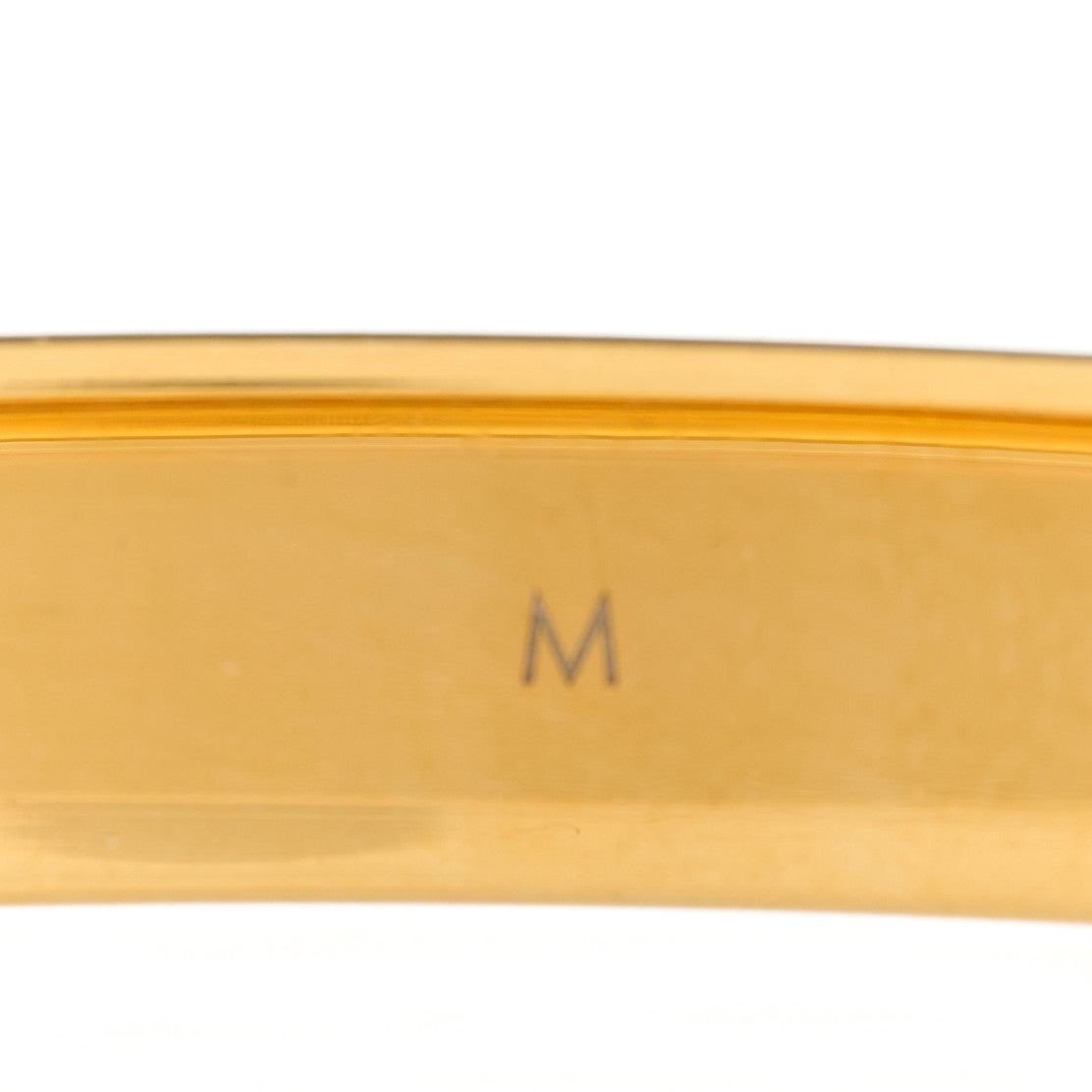Brass Monogram Nanogram Cuff M Gold