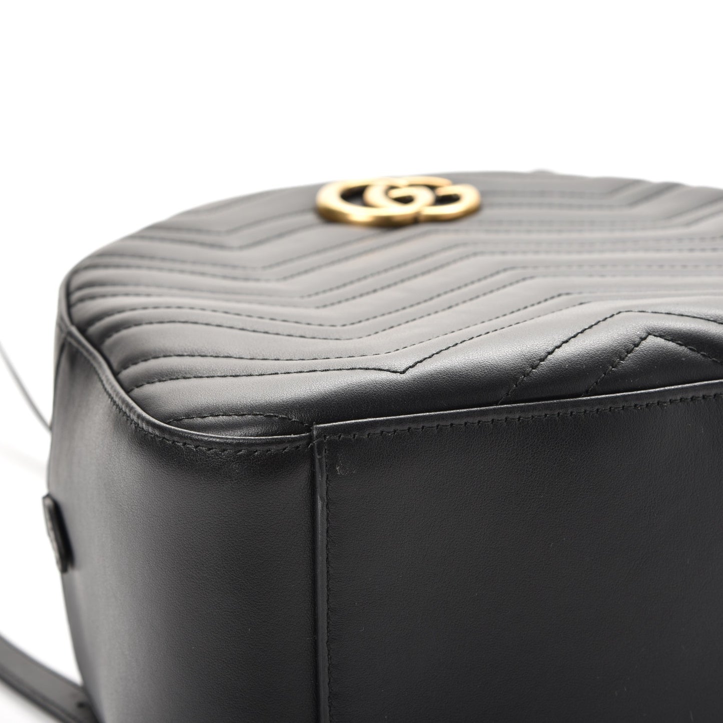Calfskin Matelasse GG Marmont Backpack Black