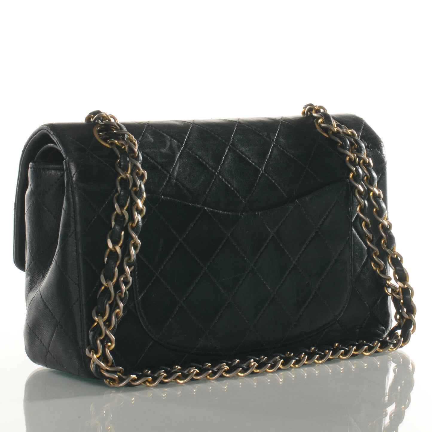 Lambskin Small Double Flap Navy