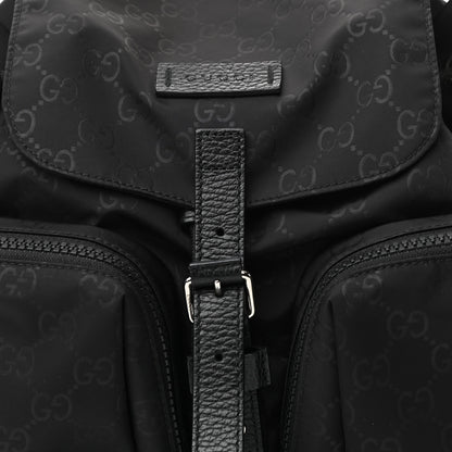 Gucci Nylon Monogram Small Single Buckle Backpack Black 8 of 10