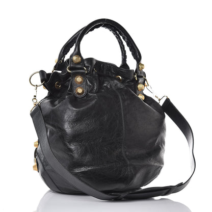 Balenciaga Agneau Giant 21 Gold Hardware Pompon Black 3 of 8