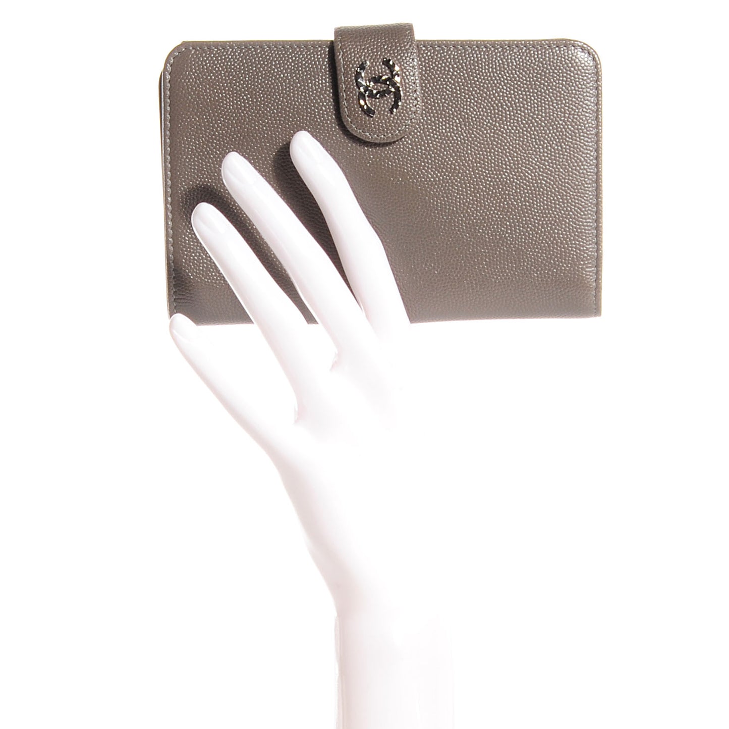 Caviar Sevruga L-Zip Pocket Wallet Grey