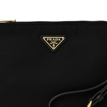 Prada Tessuto Nylon Saffiano Wristlet Black 7 of 9