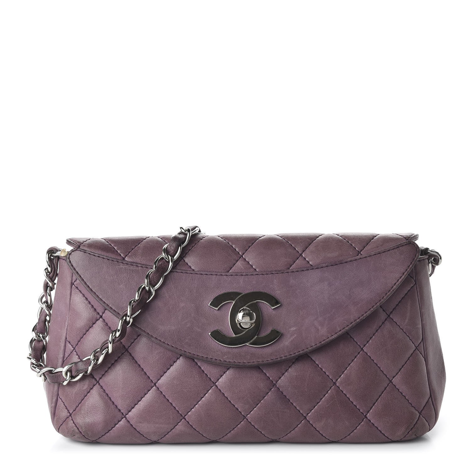 Chanel Lambskin Quilted Small Single Flap Bag Purple 1 of 13
