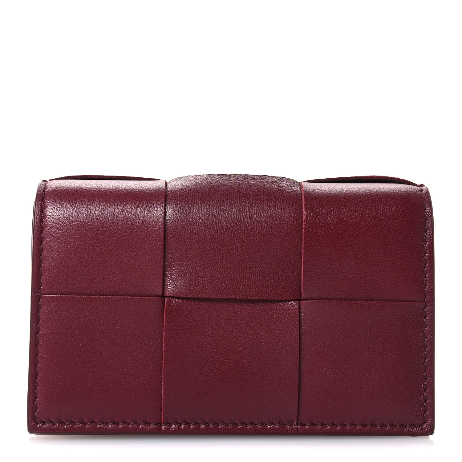 Bottega Veneta Nappa Maxi Intrecciato Card Holder Wallet Barolo 1 of 7