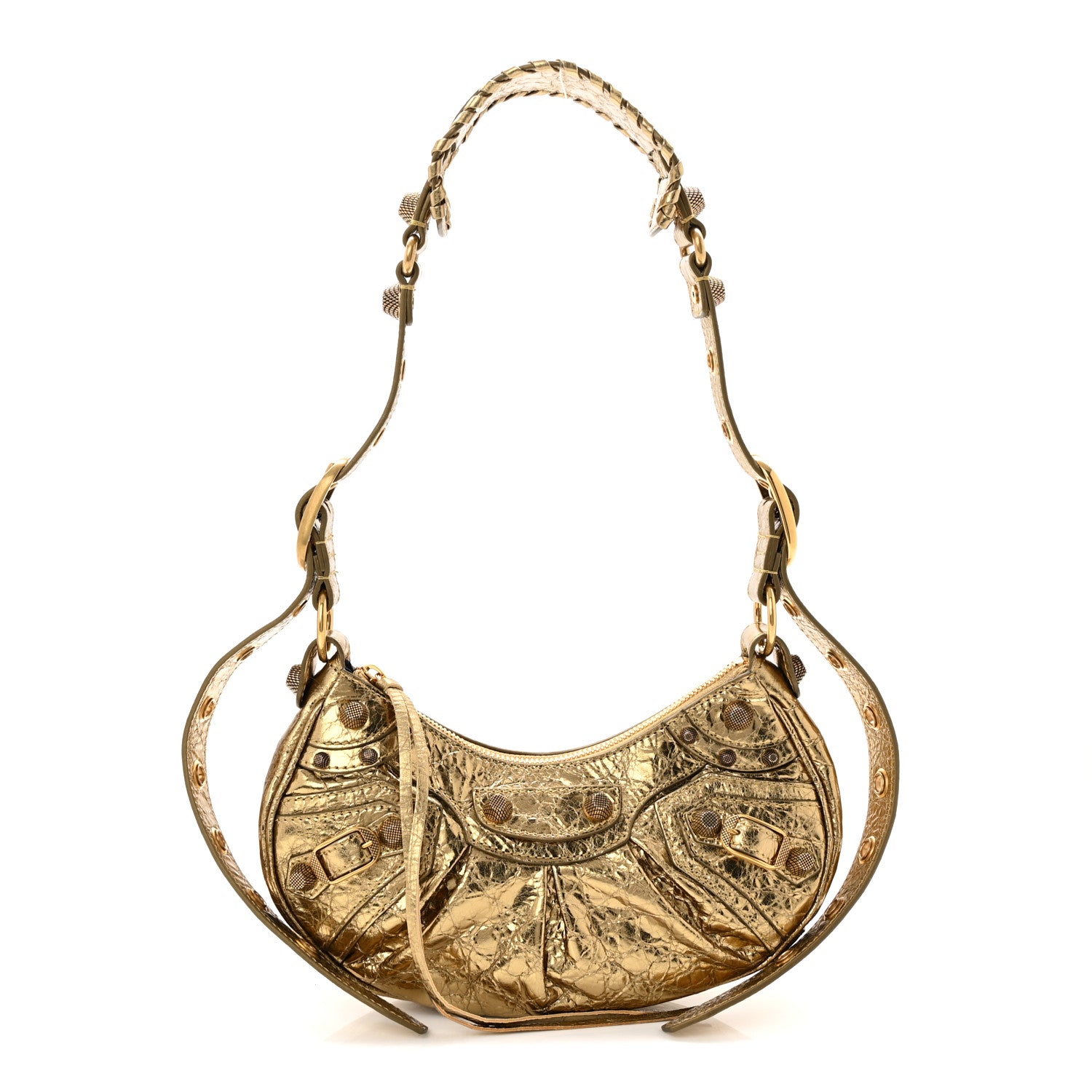 Balenciaga Metallic Agneau Arena Le Cagole Shoulder Bag XS Gold 1 of 11