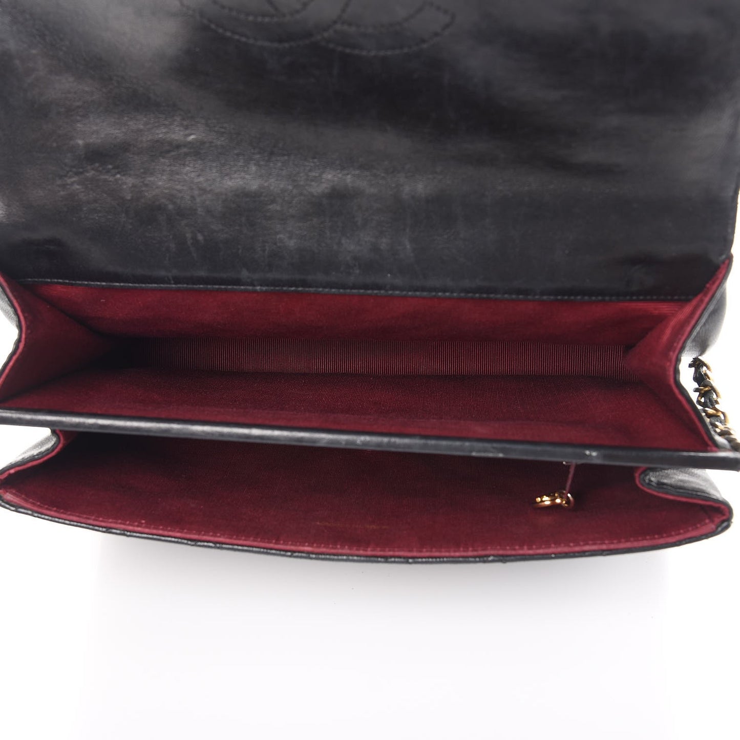 Lambskin Quilted Small Single Flap Black