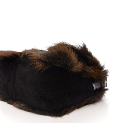 Fendi Fox Fur Mama Baguette Brown Multicolor 7 of 10