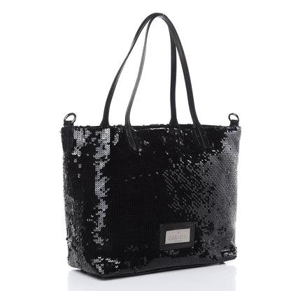 Valentino Garavani Sequin Petale Tote Black 3 of 16