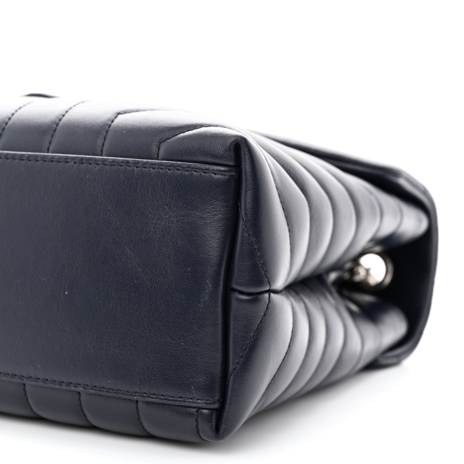 Saint Laurent Calfskin Y Quilted Monogram Medium Loulou Chain Satchel Medium Blue 10 of 11