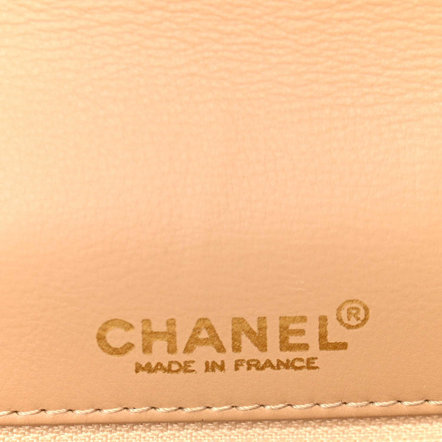 Chanel Calfskin Quilted Medium Wild Stitch Flap Beige 6 of 10