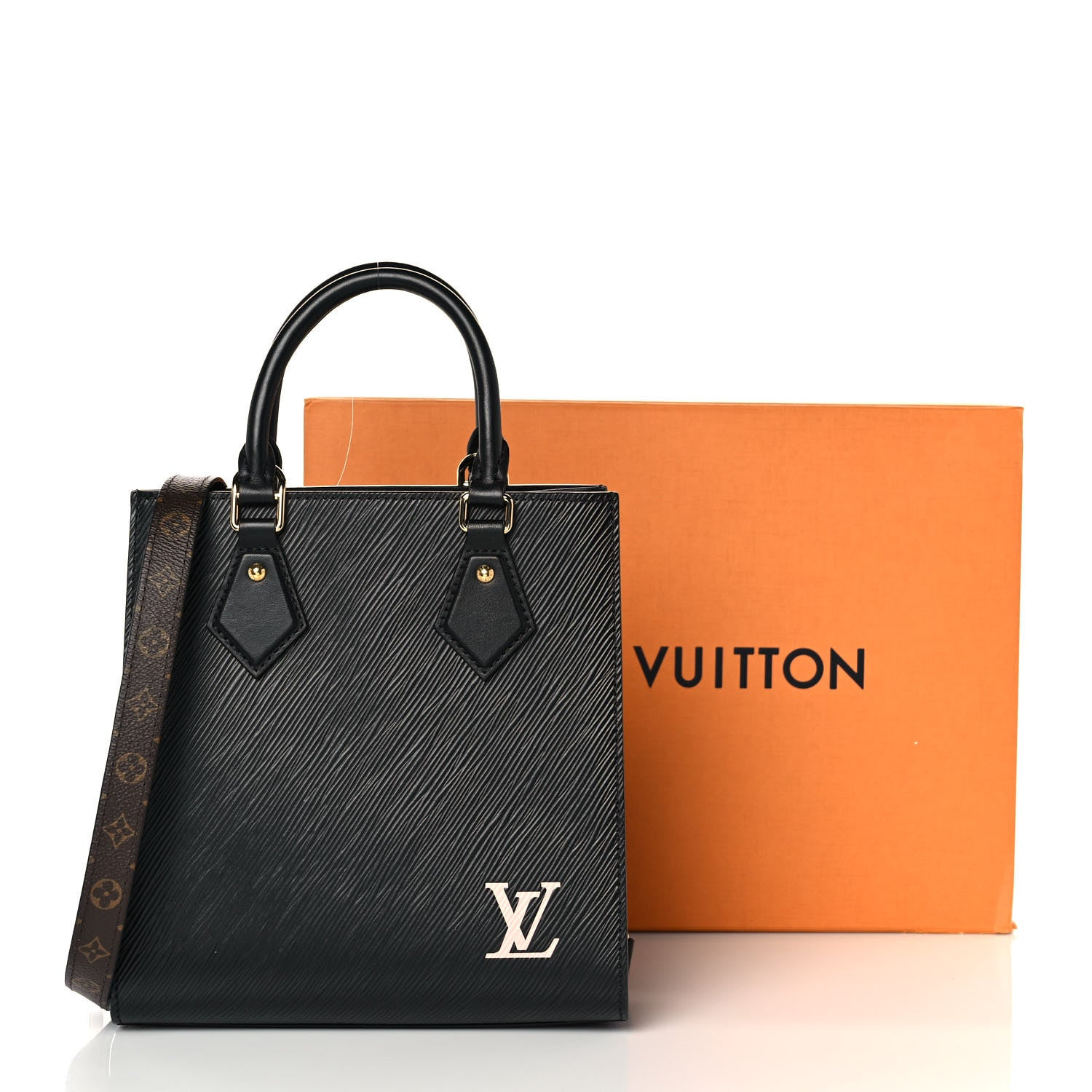Louis Vuitton Epi Sac Plat BB Black 9 of 9