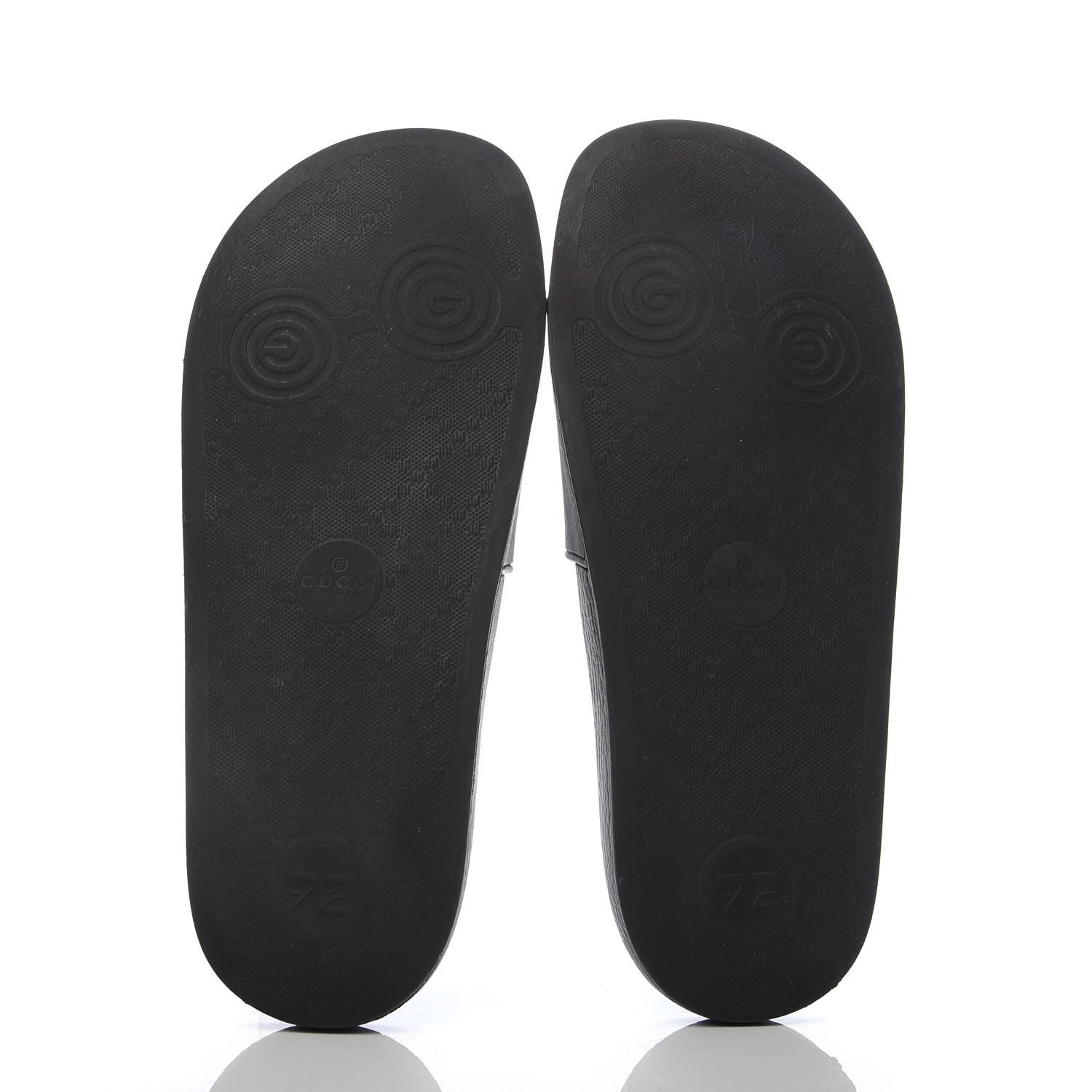 Gucci Rubber Womens Logo Slide Sandals 38 Black 5 of 8
