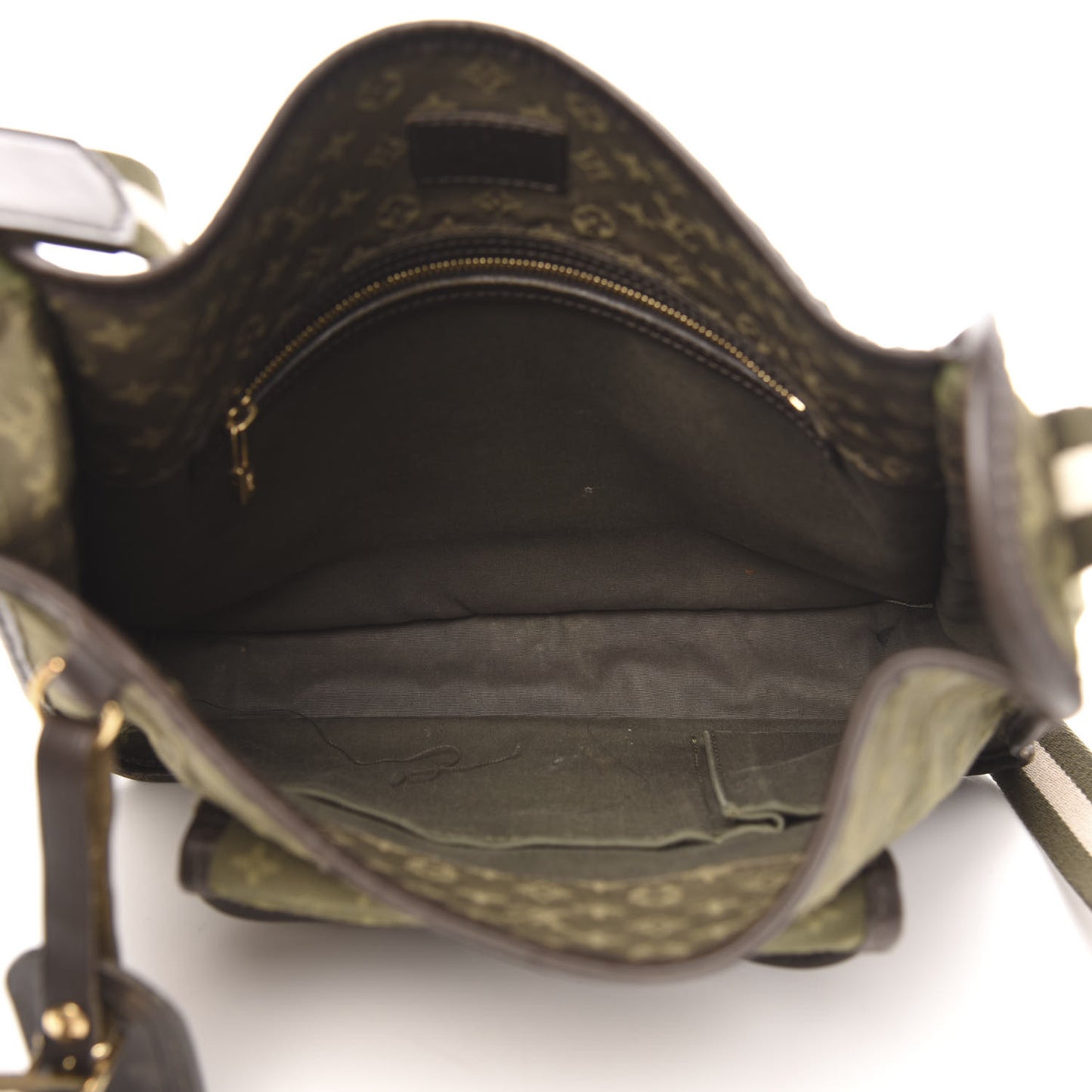 Mini Monogram Besace Mary Kate Kaki