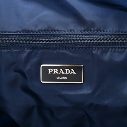 Prada Tessuto Nylon Floral Print BYOBag Shopping Tote Bluette 8 of 13