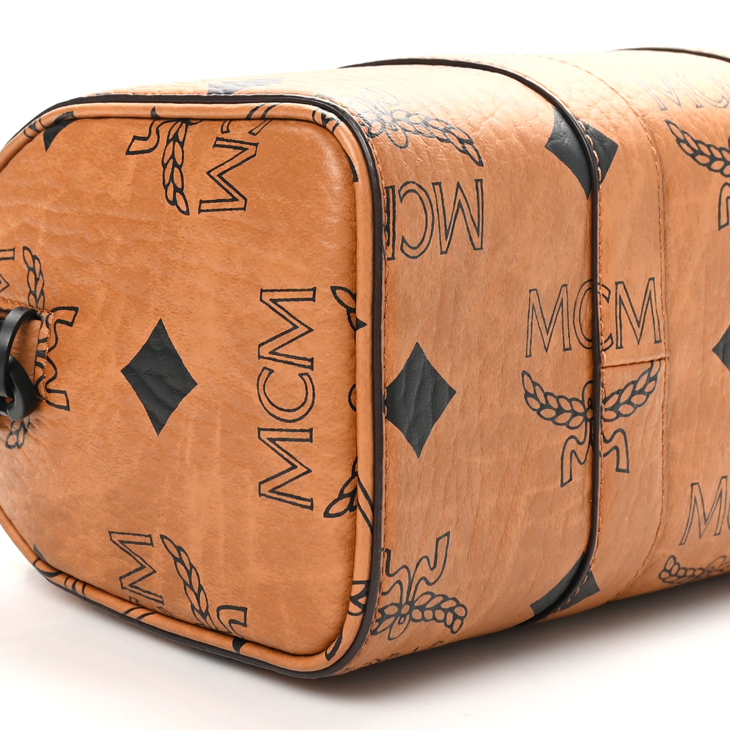 MCM Maxi Visetos Small Aren Boston Bag Cognac 1662208 – FASHIONPHILE